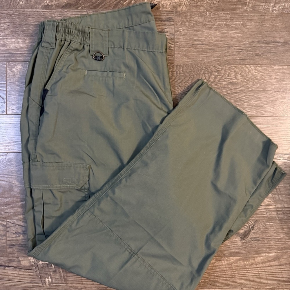Tactical‎ Pants Mens 46 Green Cargo Utility Ripstop Not Hemmed